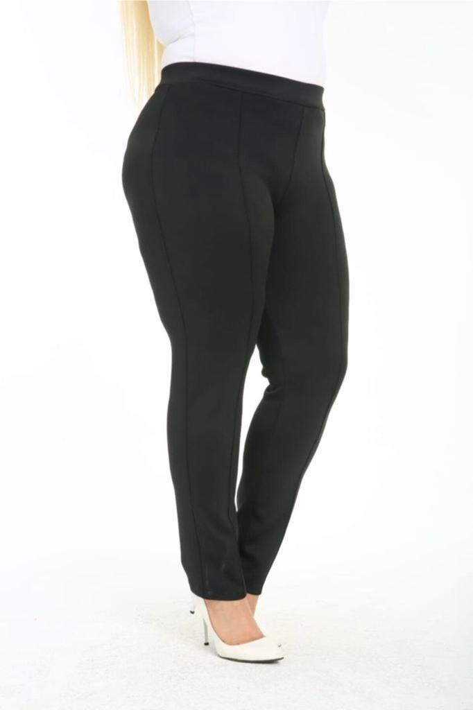 Женские брюки большого размера из ткани для дайвинга длиной до щиколотки с приутюживаемой строчкой