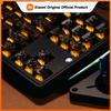 Xiaomi Black Carbon Fiber Texture Keycaps Transparent RGB Side Printed Cherry profile PC keycap set for MX Cherry Mechanical Keyboard