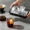 Super Large 8-Grid Ice Cube Mold Square Whiskey Ice Maker Silicone Giant Ice Cube Tray for Freezer  Cocktails, Coffee, Bakery