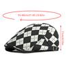 Spring And Autumn Beret Hats Vintage Checkered Brown Coffee Khaki Flat Cap Front Cap Painter'S Cap Cap Man