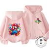Children's Mario Zipper Hoodie with Retro Game Print, Suitable for Outdoor Casual Style, Comfortable and Affordable Street Wear