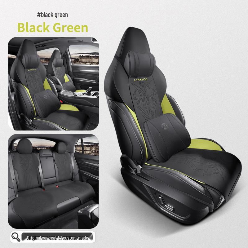 Lynk&Co 03 Suede Saddle Pad: Half-Wrapped Car Seat Cushion Cover