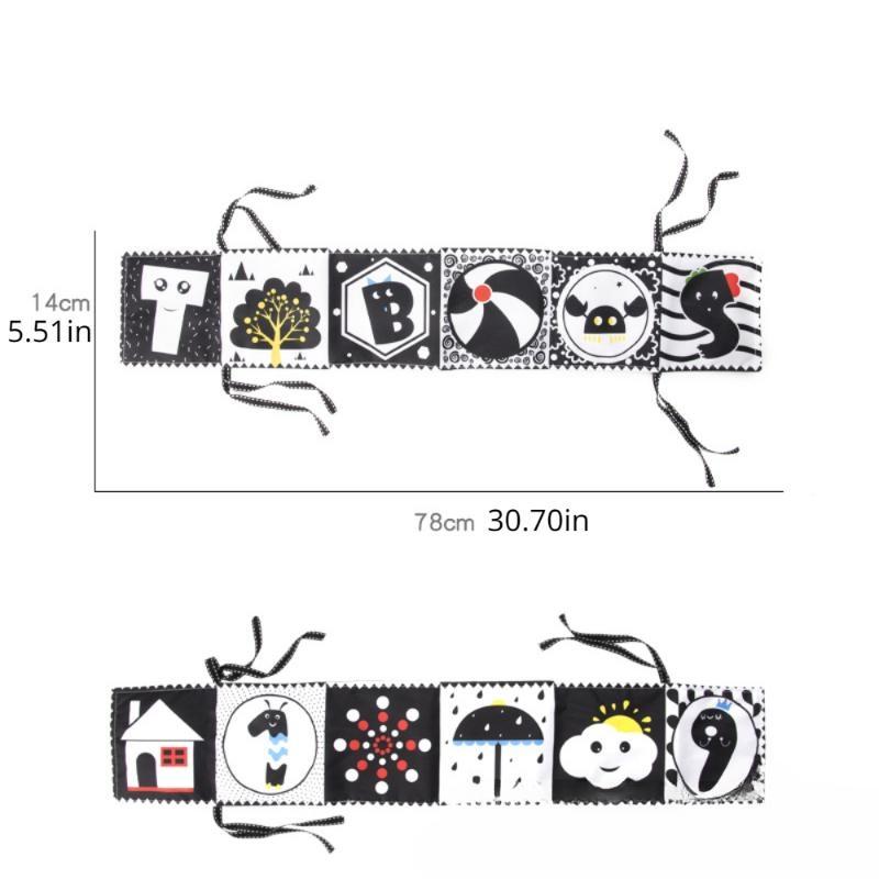 1 шт., черно-белые книги, высококонтрастные детские игрушки для малышей 0-6 месяцев