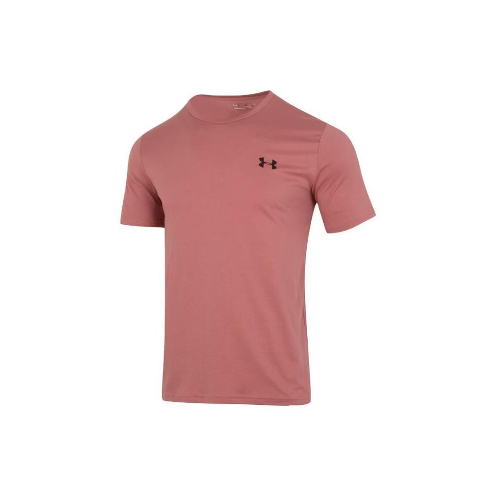 Under Armour American Vintage Logo Print Comfortable Breathable Short Sleeve T-Shirt Men Tops Pink 1370951-604