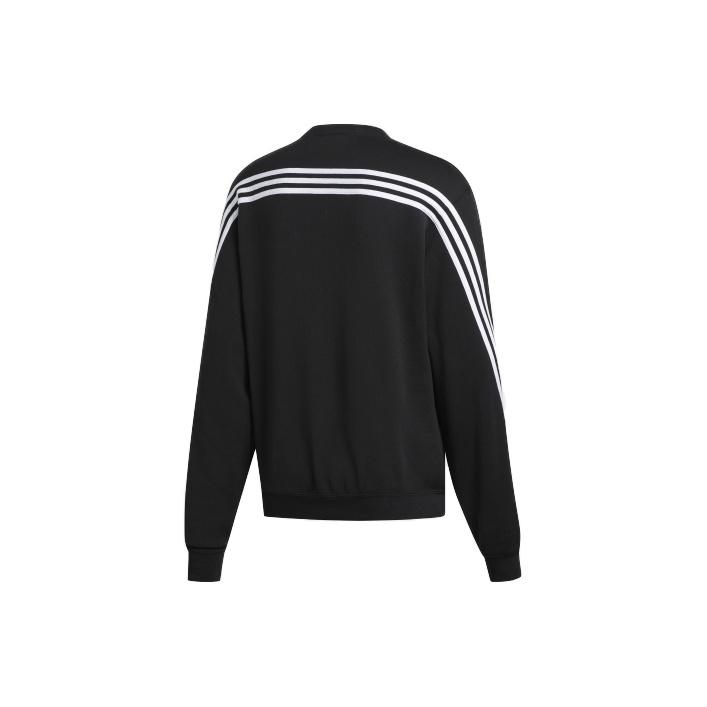 adidas Оригинальная толстовка в полоску с трилистником, свободная посадка, осенние мужские топы, черные FM1522
