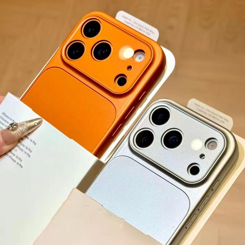 Роскошный Матовый Жесткий Акриловый Бронированный Чехол для iPhone 17 Air 16 15 14 13 Pro Max 17pro Однотонный Защитный Чехол-Бампер