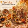 1 Set Autumn Theme Pearl Painting Kit Diamond Dot Picture Pearl Art Kit  Thanksgiving Gift