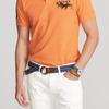 Polo Ralph Lauren Три пони вышитый свитер прямой крой рубашка поло с коротким рукавом мужские рубашки поло классика-розовый MNPOKNI1N821115-650