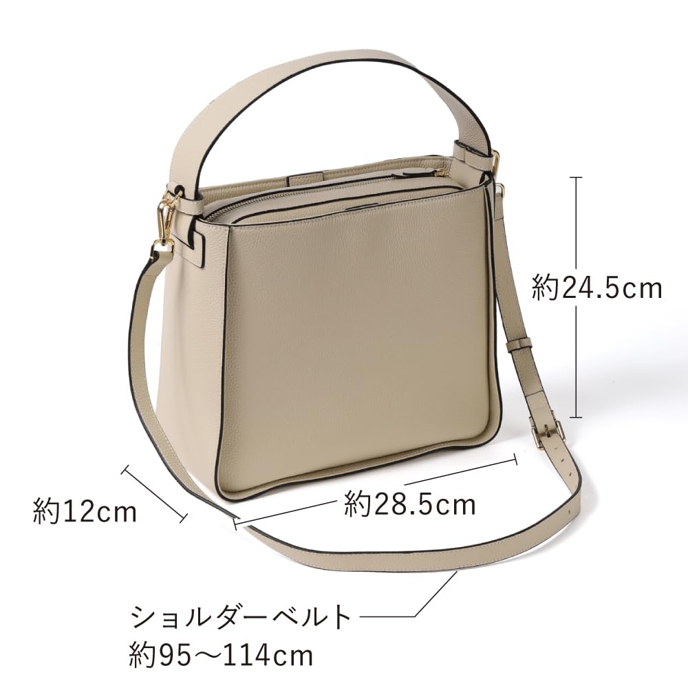 LASIEM Bottle Commuting Shoulder Tote Genuine Large Crossbody Shoulder Shoulder Black [Pet Fits] Handbag, Bag, Women's Bag, Bag, Leather, Capacity,