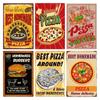 Vintage Pizza Zone Plaque Great Food Metal Sign Pub Bar Home Decoration Best Homemade Poster Italian Pizza Wall Art Plate