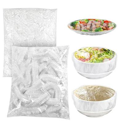 100 шт. Одноразовые пластиковые крышки для мисок Прозрачные Эластичный край Защищают от насекомых