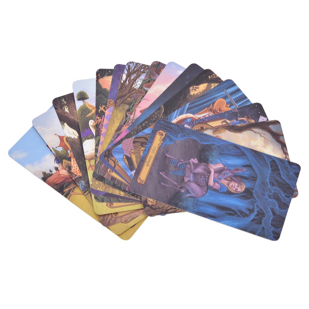 78PCS Wonderland Карты Таро Инструмент для гадания Бумага с покрытием Английская настольная игра для начинающих