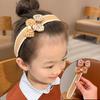 Повязка на голову для девочек с цветочным бантом, декор, безопасная лента-застежка, детская повязка для волос, головные уборы, аксессуары для волос, подарок на день рождения