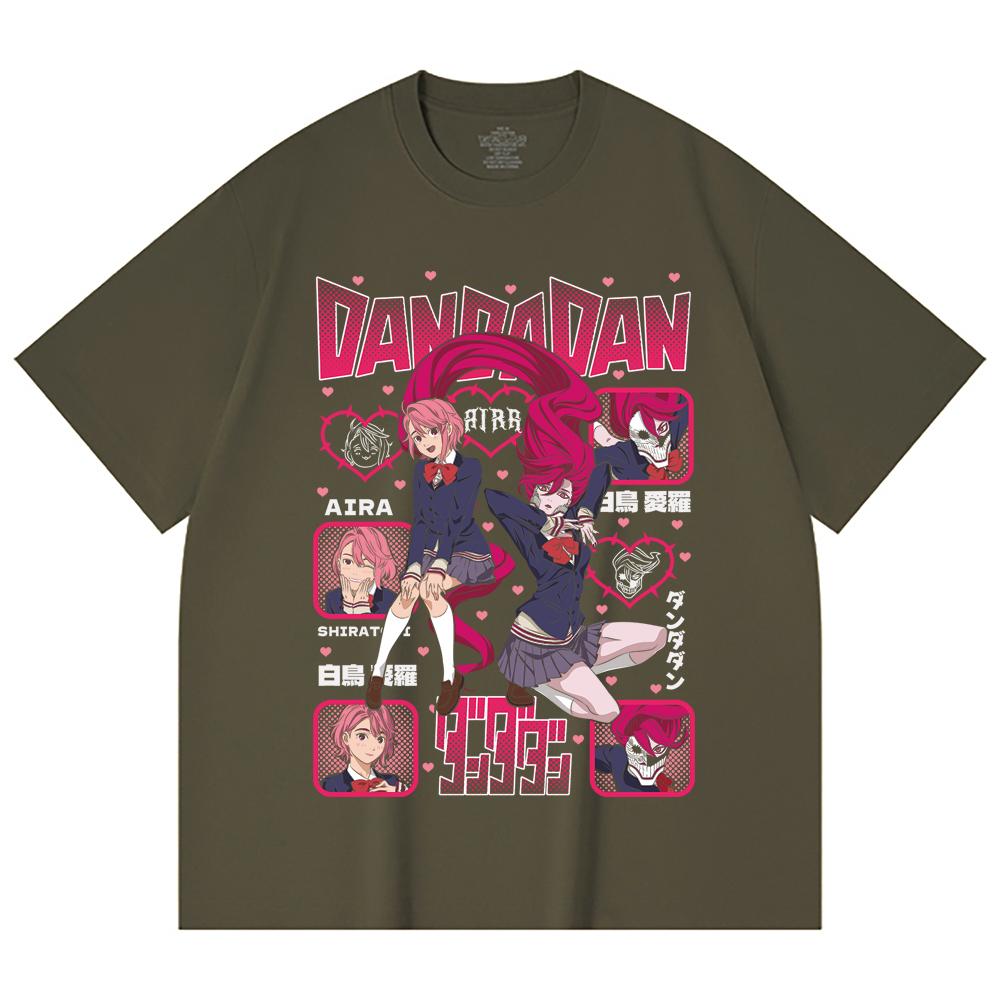 230 Gsm 100% Cotton Dandadan V11 Aira Print Unisex Heavy Cotton T Shirt