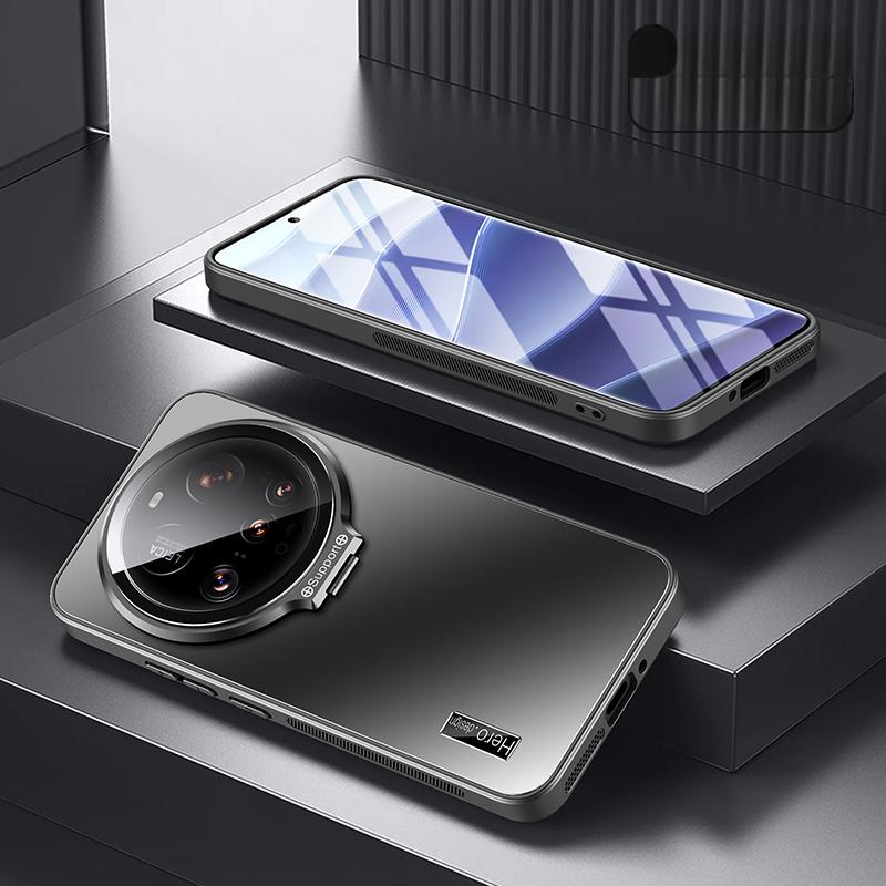 Металлический защитный чехол для камеры с подставкой и объективом для Xiaomi 15 14 Ultra 15 14 13 Pro, противоударный матовый кронштейн, задняя крышка