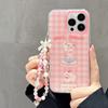 Cute Cat Dog Case for iPhone 16 Bling Bracelet Chain Clear Aesthetic Stylish Soft Durable Pretty TPU Protective Cover for iPhone 13 14 15 16 Pro Max