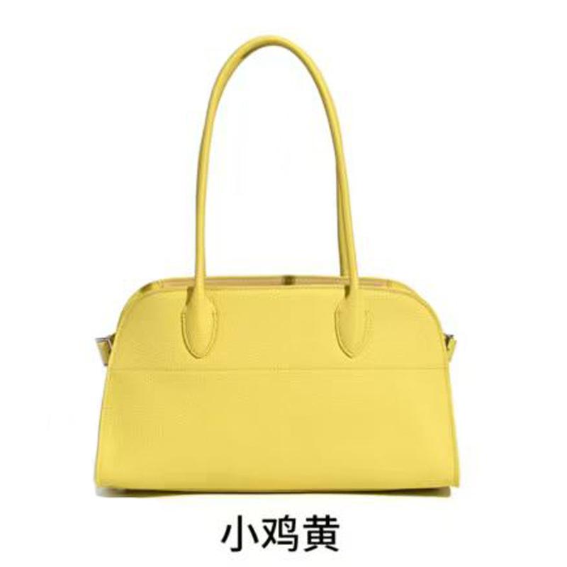 New First-layer Cowhide Tote Bag Handbag Horizontal Large-capacity Leather Women's Bag Commuter Shoulder Bag