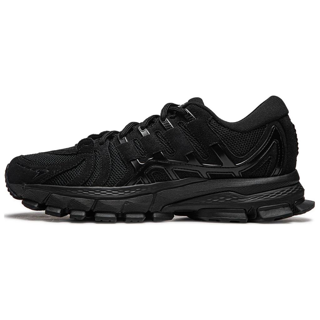 Li Ning Lijun Ace Shock Absorbing Wear Resistant Low Top Running Shoes Men Running Shoes Black AZGU077-3