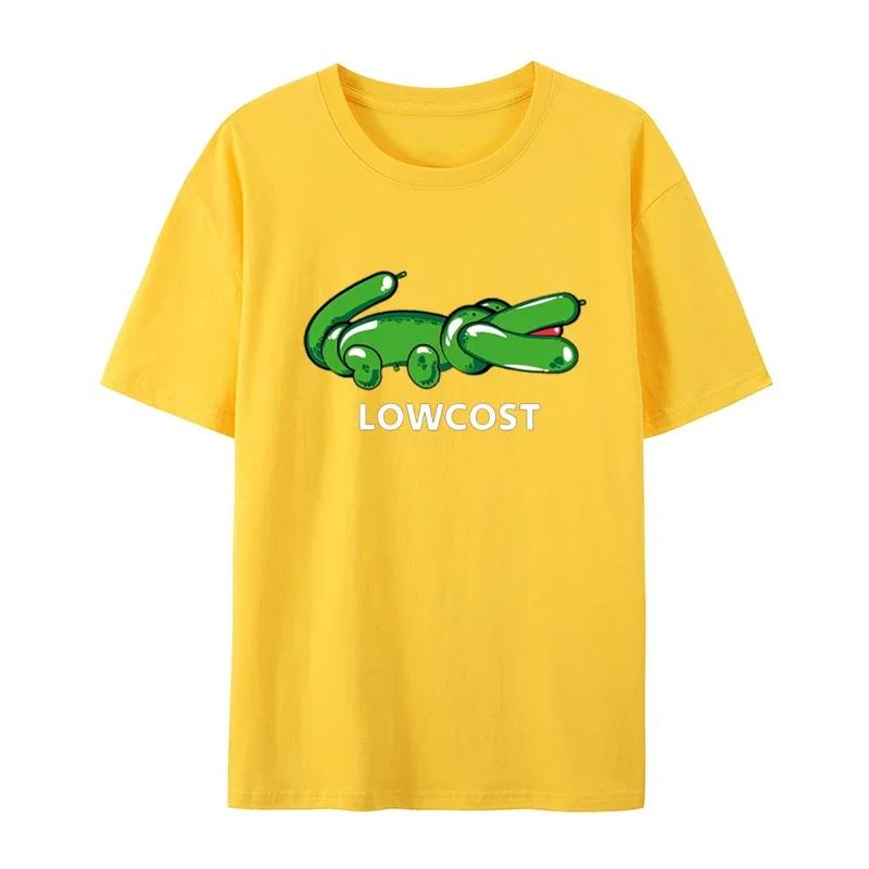 Мужская футболка с принтом 100% хлопок Мужская футболка с забавным узором Женская летняя футболка