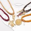 Woven Rope Fish-shaped Charms Jewelry Ocean Style Beach Vacation Chain Necklace  Women