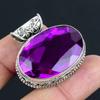Pink Topaz Gemstone Pendant Solid 925 Sterling Silver Pendant Jewelry Gift For Unisex