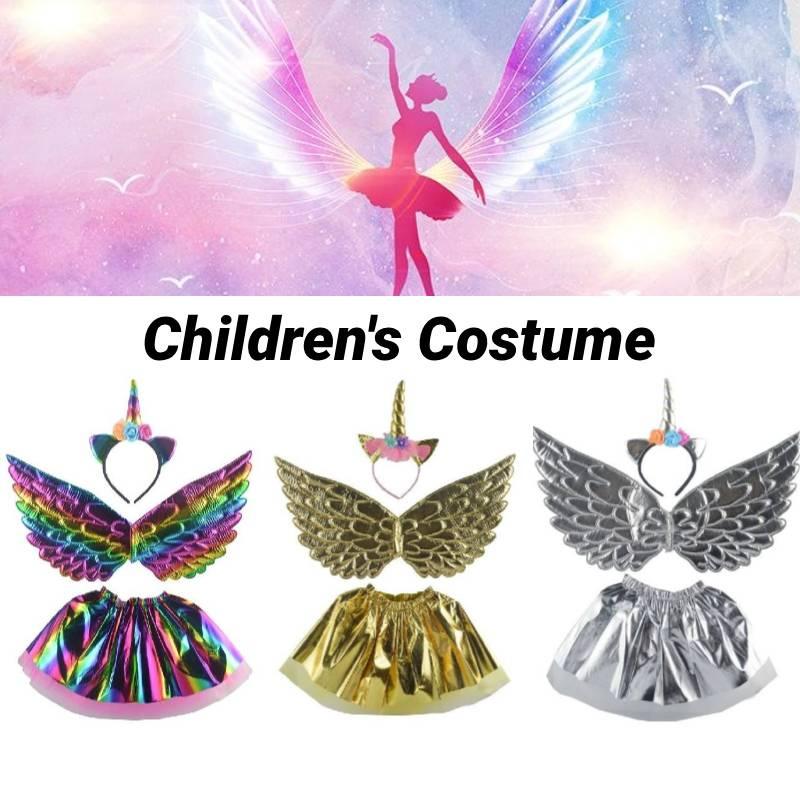 Комплект костюма Малыша Единорога Фортуны Радужный Золотой Серебряный Детская Вечеринка Сценическая Одежда