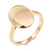 Модное глянцевое кольцо для женщин Розовое золото Простое овальное кольцо на удачу Высококачественная повседневная изысканная бижутерия