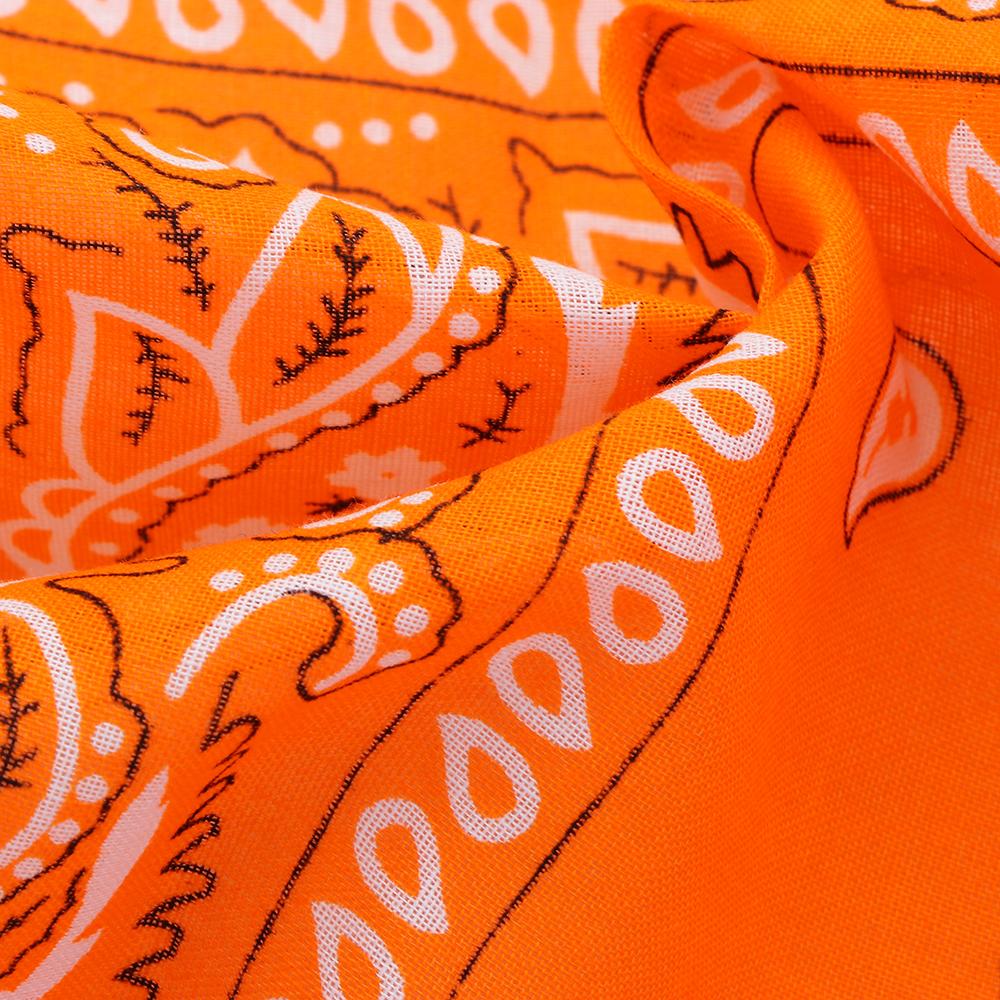 Головной убор Носовой платок 100% Хлопок Повязка для волос Пейсли Бандана Принтованные Квадратные Шарфы Напульсник