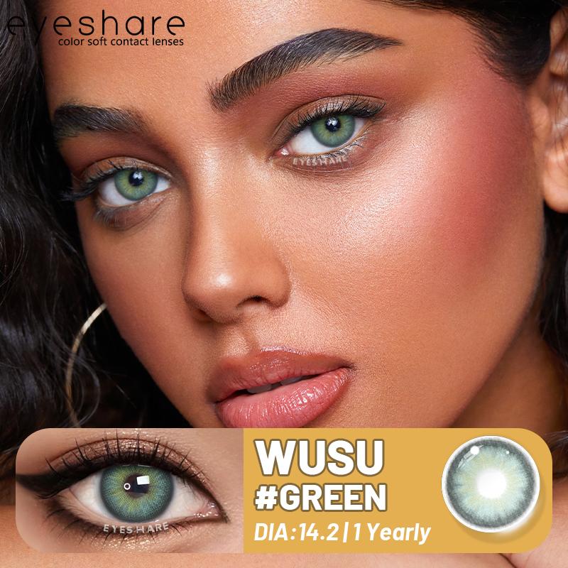 Eyeshare 1 пара цветных линз для глаз, модные голубые линзы для глаз, зеленые контактные линзы, коричневые линзы для серых зрачков, годовые линзы, красота