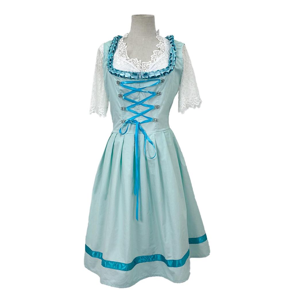 Munich Oktoberfest Beer Maid Dress - Short Sleeve Stage Costume