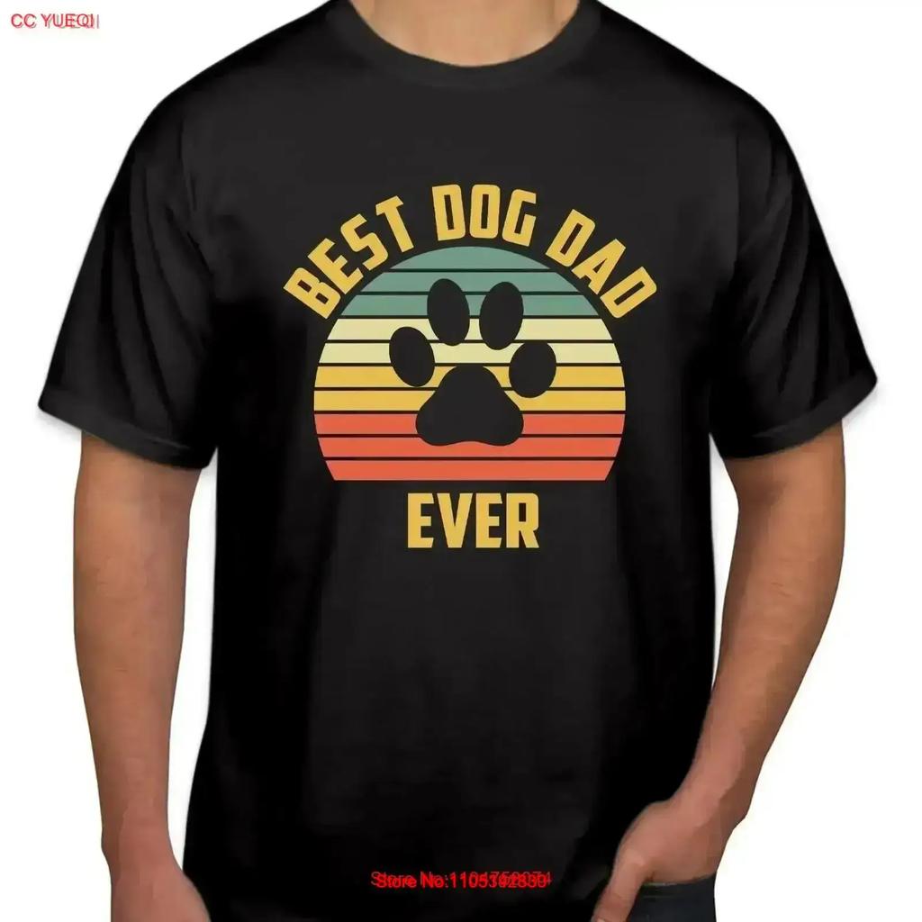 Tshirt 1197 Best Dog Dad Ever Fathers Day T Shirt Funny Fathers Tops Vintage Soft Stylish Streetwear Homme Breathable