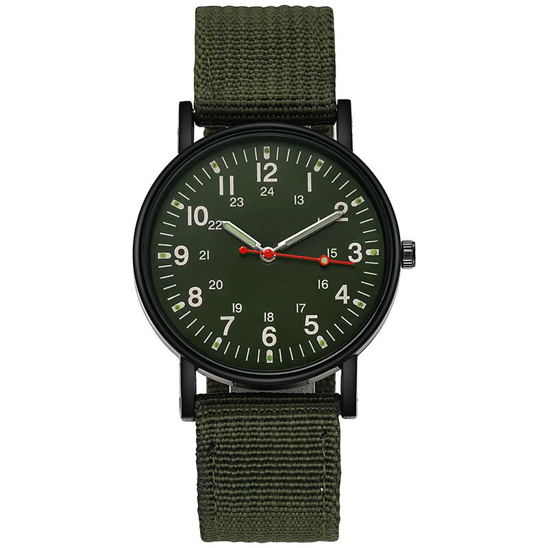 Luminous Wrist Watch Nylon Weave Band Men Watches Men Sports Quartz Watches Fashion Mens Gift