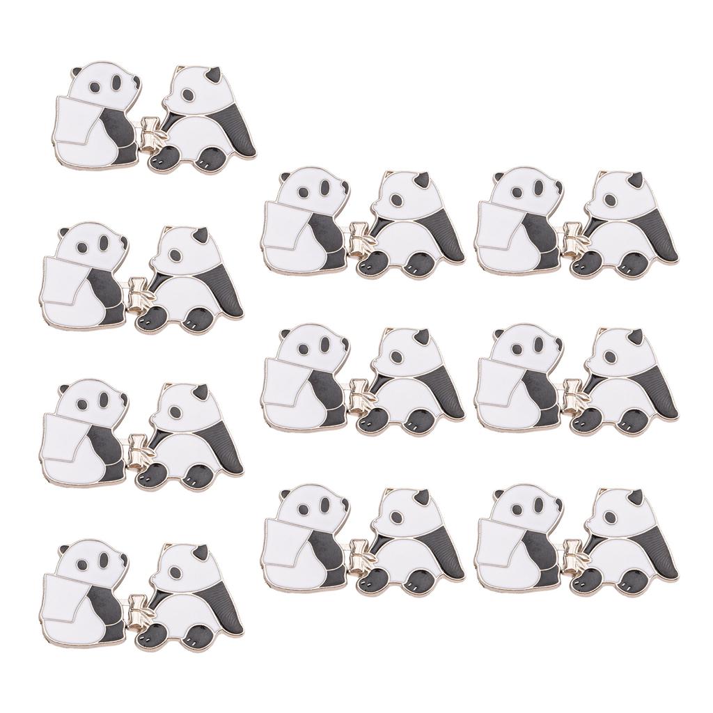 10Pairs Panda Waist Extenders No Sewing Jeans Waist Tighteners Adjustable Waist Button Pants Waist Button for Jeans