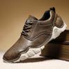 Men's Handmade Leather Boots Low-top Casual Sneakers Ankle Boots Men Walking Shoe