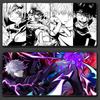 Черный коврик для мыши Jujutsu Kaisen в стиле аниме, большой, противоскользящий, резиновый, игровой, прочный, для стола, с толстым швом по краю, подходит для офиса