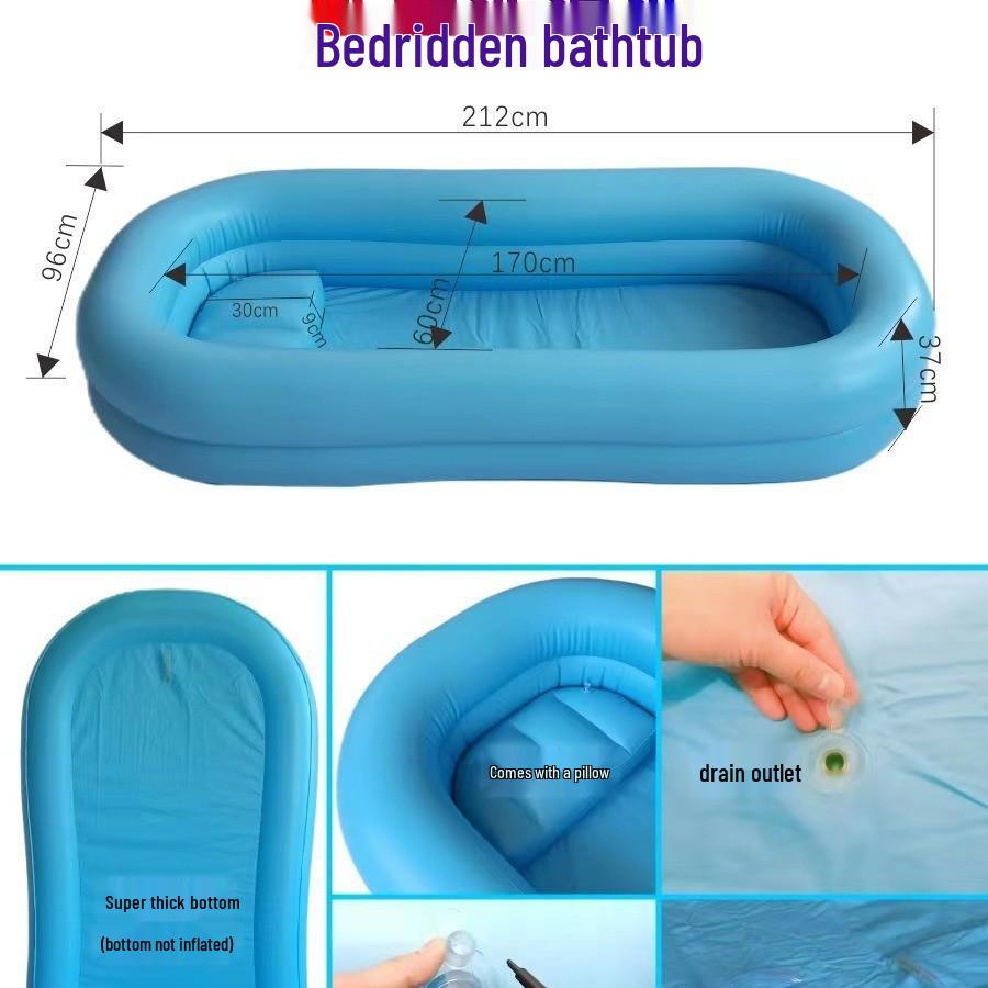 In-Stock PVC Inflatable Double Tube Bathtub for Elderly