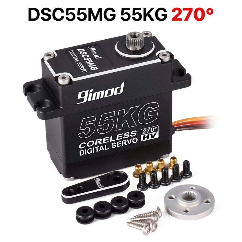 DSC55MG 9imod 55kg Waterproof IP67 180270 Magnetic Sensor High Torque Coreless Digital Servo Full Metal Gear for 110 RC Cars