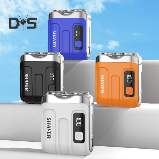 Мини-электробритва с ЖК-дисплеем, USB-перезаряжаемая водонепроницаемая дорожная бритва, портативный триммер для бороды для мужчин, инструмент для удаления волос, подарок отцу, мужу, парню