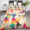 Equal Quilt Cover Pillowcase Three-Piece Set Polyester Geometric Pattern 3D Digital Printing