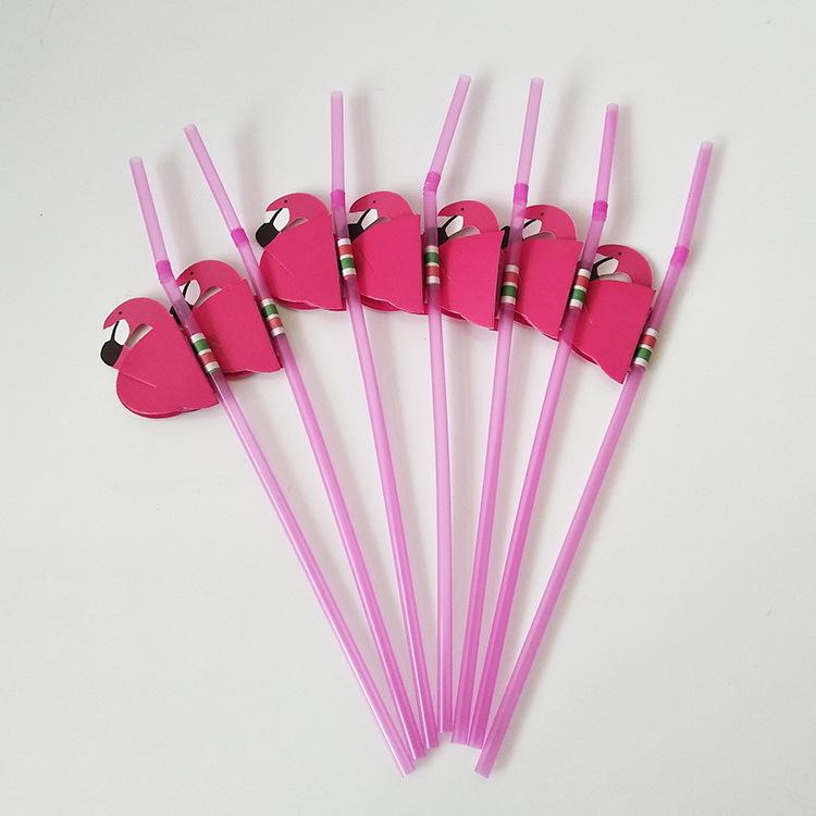 Соломинки Фламинго - Розовые Украшения для Вечеринки для Напитков и Фотореквизит