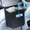 Car Caddy Organizer Backseat 20L Car Seat Back Organizer Hard Bottom Plate Foldable Headrest Garbage Storage Bag For Napkins