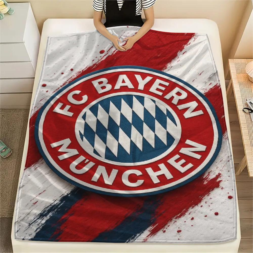 1pc FC Bayern Munich Print Flannel Blanket, High quality Comfortable for All Seasons, Home Decor, Warmth and Comfort, Perfect for Christmas Gifts47