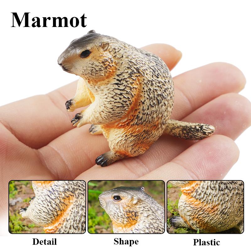 Oenux 16 шт. Дикие животные Лесная ящерица Летучая мышь Лиса Белка Фигурка Модель Миниатюра Топперы для торта Обучающая игрушка Детский рождественский подарок