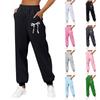 Women's Winter Sweatpants Solid Color Casual Pants Women's Fleece Sweatpants Wide Leg Straight Pants