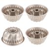 4Inches Silicone Fluted Pans Non-Stick Bundt Pan Baking Molds Bakeware For Round Cake Jello Decorating Mold