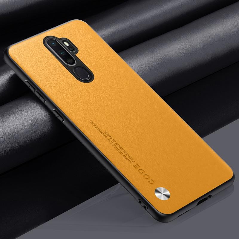 Luxury PU Leather Case For OPPO A9 2020 Back Cover Matte Silicone Shockproof Protection Phone Case For OPPO A5 2020 A11 A11X