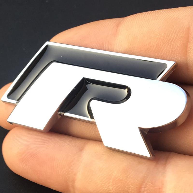 Значки на автомобиль Golf CC Magotan Sagitar POLO R: Наклейки R-Line на бок, заднюю часть, решетку радиатора