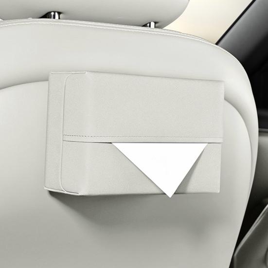 Автомобильная коробка для салфеток Магнитный кожаный держатель для салфеток Гибкая установка Диспенсер для салфеток для спинки сиденья автомобиля, центральной консоли, солнцезащитного козырька Универсальный для автомобиля