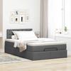 Maison Exclusive - Lit ottoman avec matelas et LED gris foncé 120x190 cm tissu