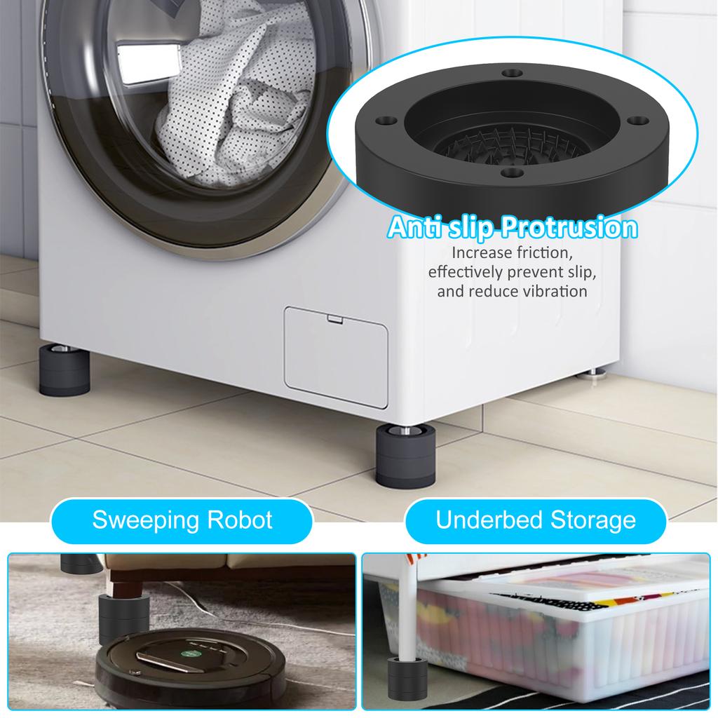 4/8Pcs Round Foot Pad Universal Furniture Riser Heavy Duty Sofa Cabinet Leg Lift Double Layer Protector Furniture Accessories